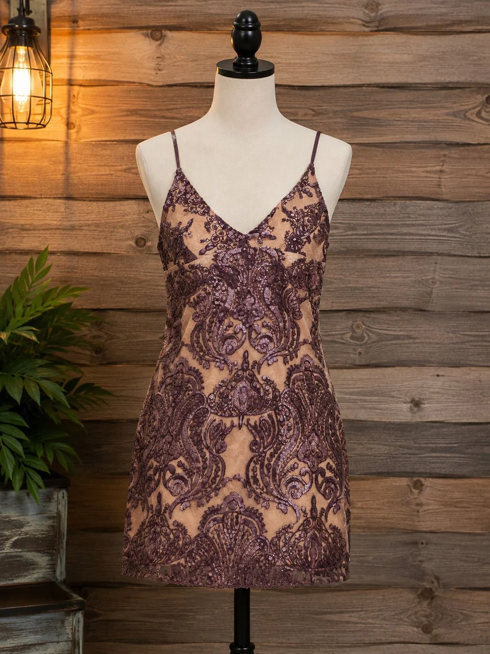 Free People Night Shimmers Mini Dress